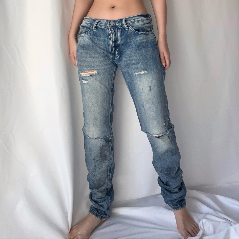 MNML Destruct Denim Jeans Medium Wash
